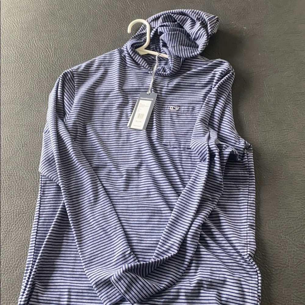 Vineyard Vines Boys Edgartown Striped Hoodie SZ XL